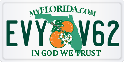 FL license plate EVYV62