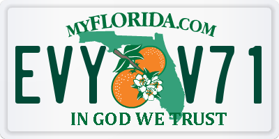 FL license plate EVYV71