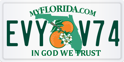 FL license plate EVYV74