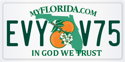 FL license plate EVYV75