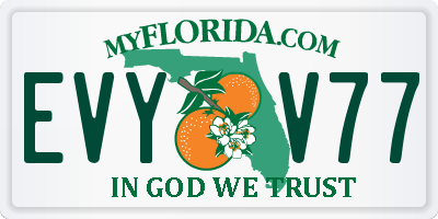 FL license plate EVYV77