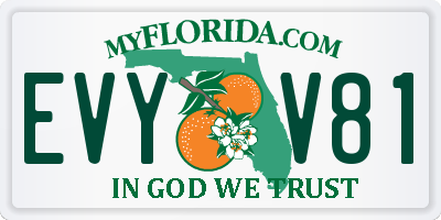 FL license plate EVYV81