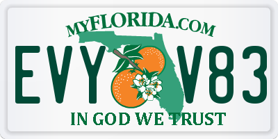 FL license plate EVYV83