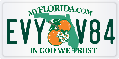 FL license plate EVYV84