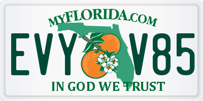 FL license plate EVYV85