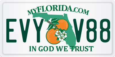FL license plate EVYV88
