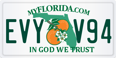 FL license plate EVYV94