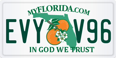 FL license plate EVYV96
