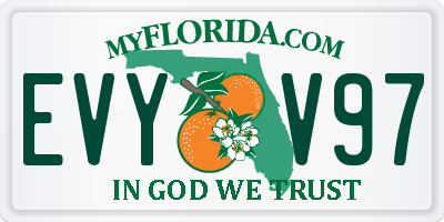 FL license plate EVYV97