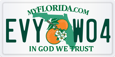 FL license plate EVYW04