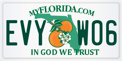 FL license plate EVYW06