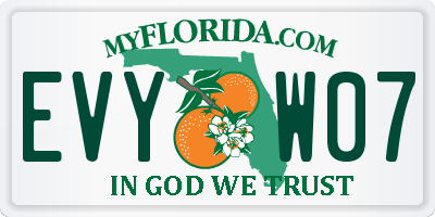 FL license plate EVYW07