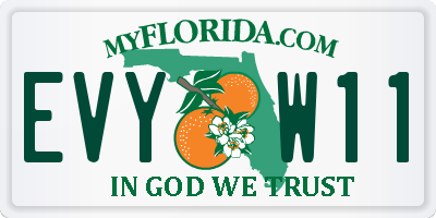 FL license plate EVYW11