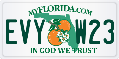 FL license plate EVYW23