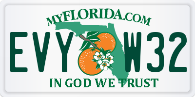 FL license plate EVYW32