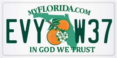 FL license plate EVYW37