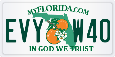 FL license plate EVYW40