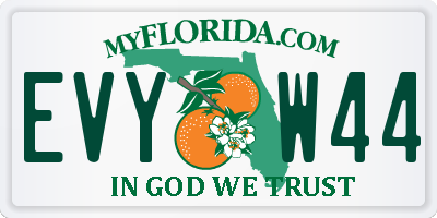 FL license plate EVYW44