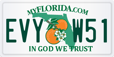 FL license plate EVYW51