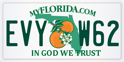 FL license plate EVYW62