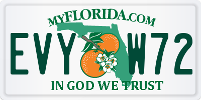 FL license plate EVYW72