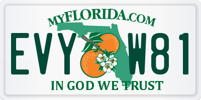 FL license plate EVYW81