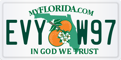 FL license plate EVYW97