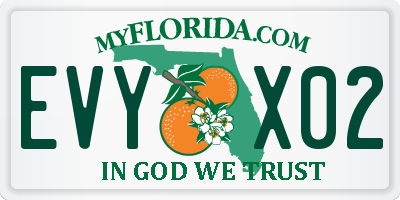 FL license plate EVYX02