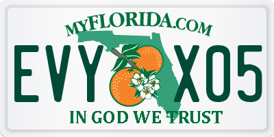 FL license plate EVYX05