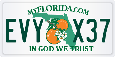 FL license plate EVYX37