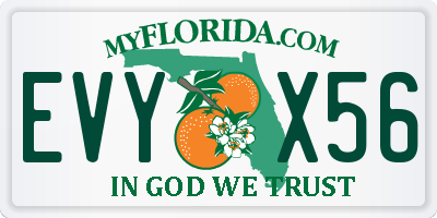 FL license plate EVYX56