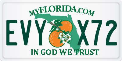 FL license plate EVYX72