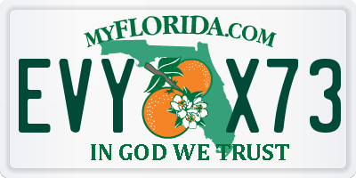 FL license plate EVYX73