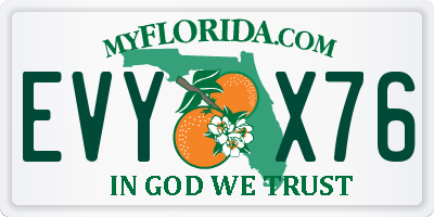 FL license plate EVYX76