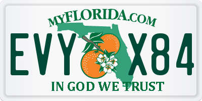 FL license plate EVYX84