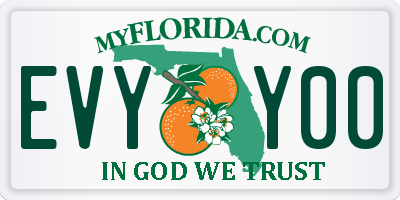FL license plate EVYY00