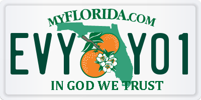 FL license plate EVYY01