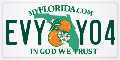 FL license plate EVYY04