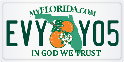 FL license plate EVYY05