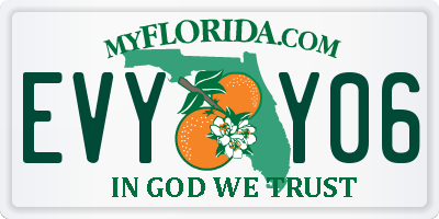 FL license plate EVYY06