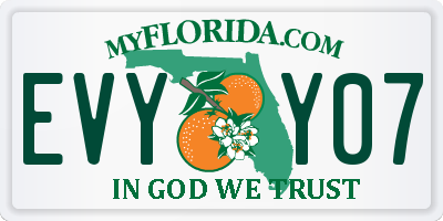 FL license plate EVYY07