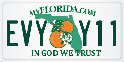 FL license plate EVYY11
