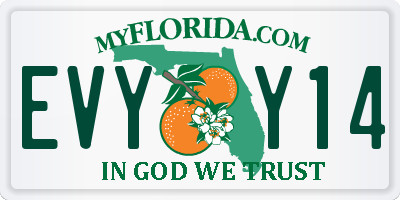 FL license plate EVYY14