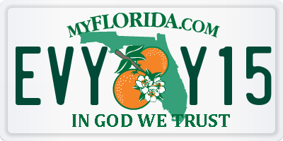 FL license plate EVYY15