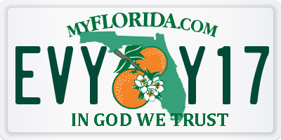 FL license plate EVYY17