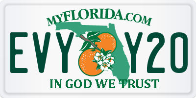 FL license plate EVYY20