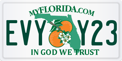 FL license plate EVYY23