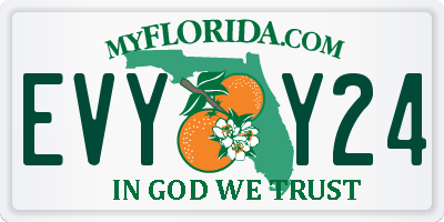 FL license plate EVYY24