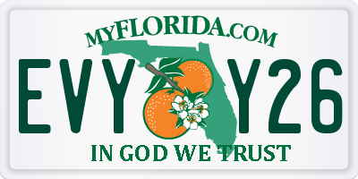 FL license plate EVYY26