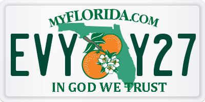 FL license plate EVYY27